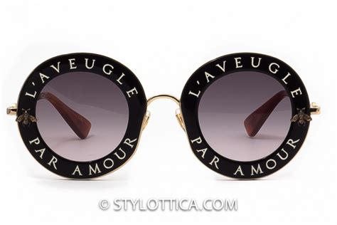 l aveugle par l amour gucci|gucci l'aveugle par amour sunglasses.